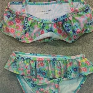 Floral Ruffle Kids Swim Top